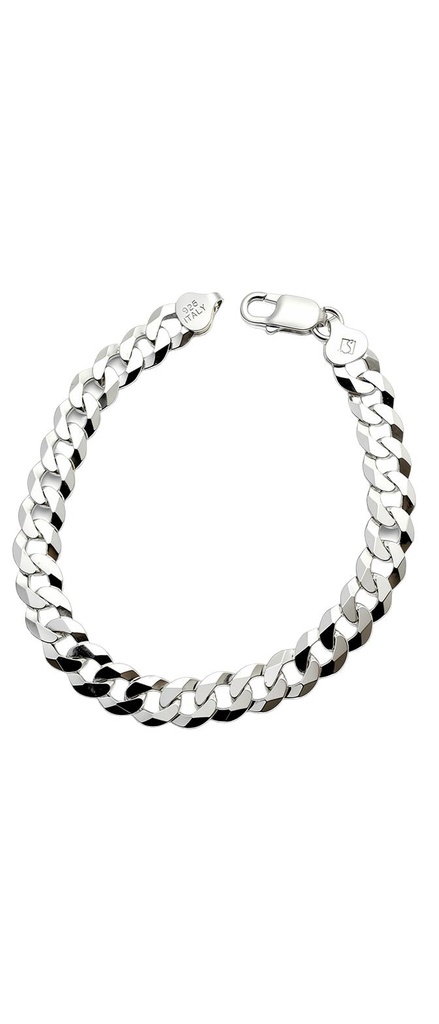 Wide Flat Curb Chain Bracelet