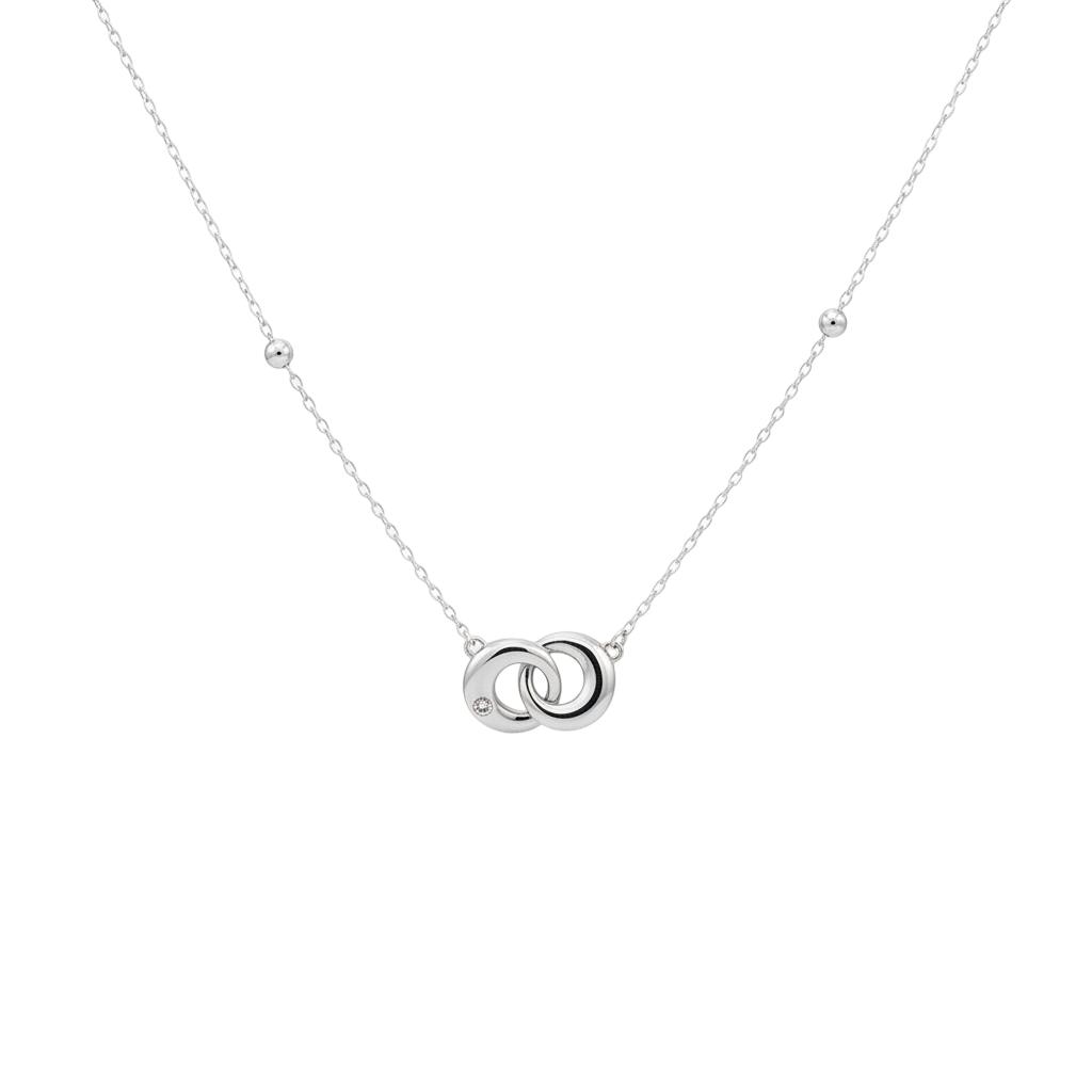 Interlocking Rings Satellite Chain Necklace