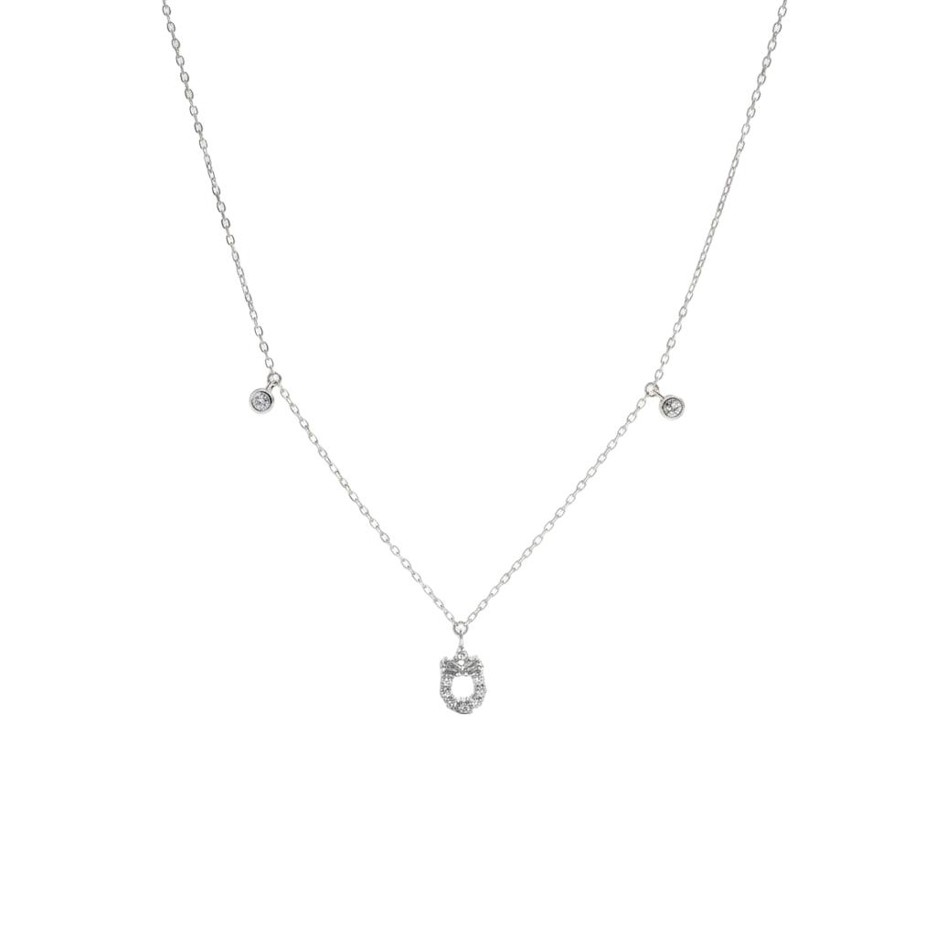 CZ Star Wreath Pendant Necklace