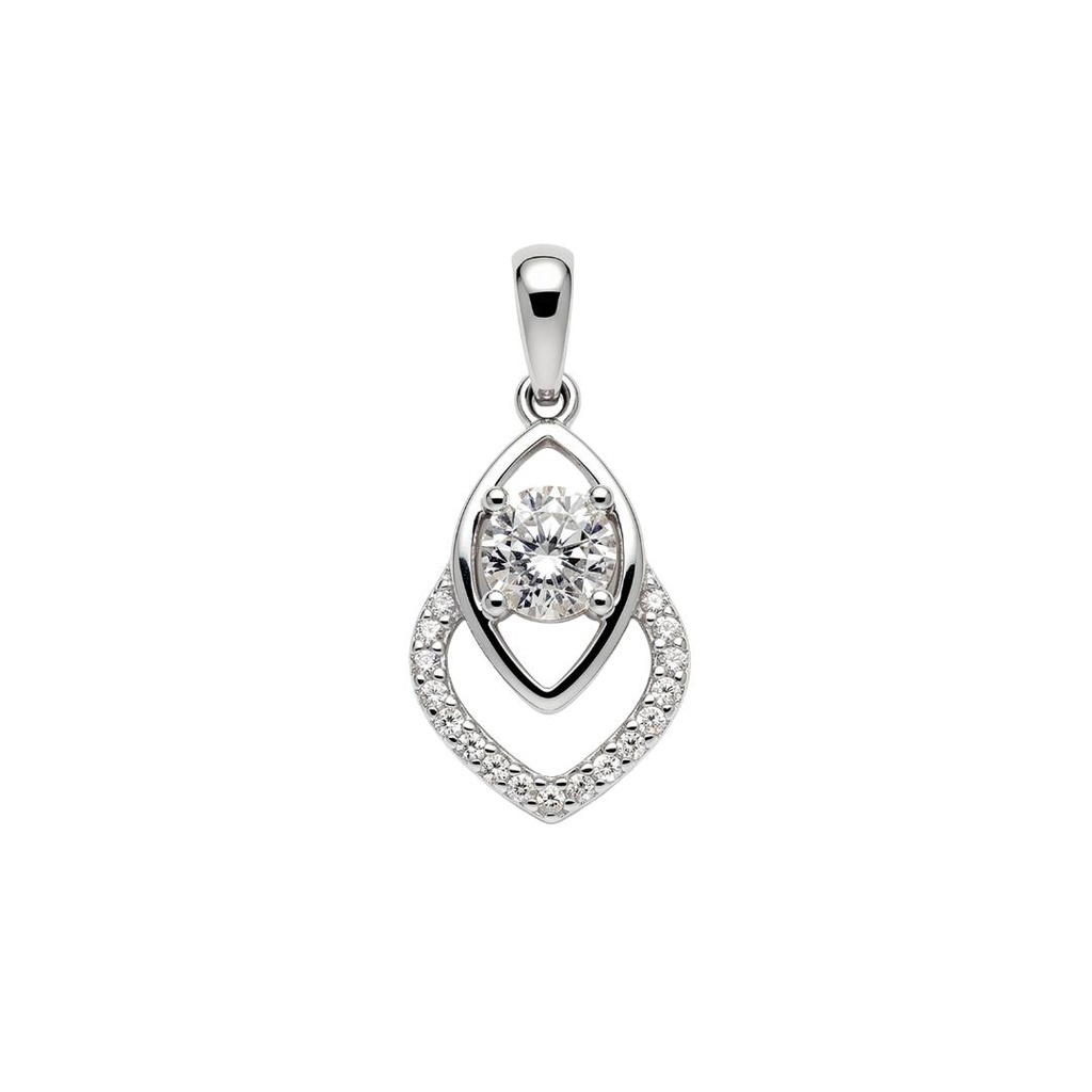Double Marquise CZ Solitaire Pendant