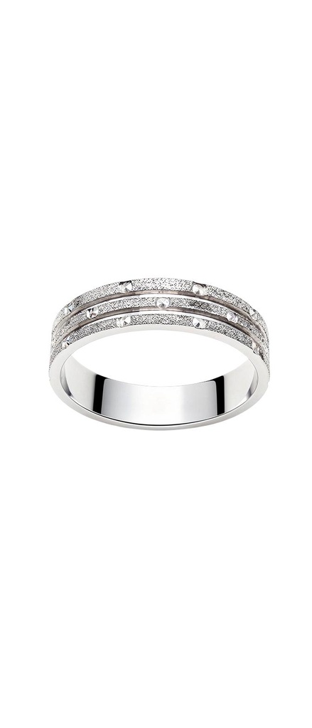 Double-Row Stardust Sparkle Band Ring