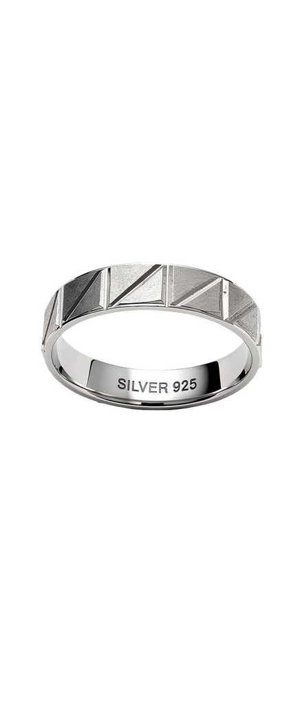 Geometric Triangle-Cut Band Ring