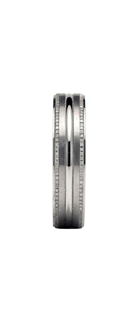 Men's Dual-Row Channel-Set CZ Band Ring