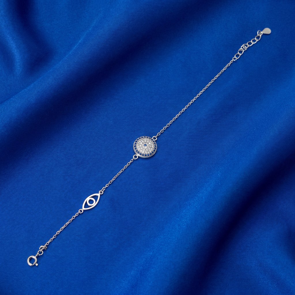 [CBR0171] Mandala Coin Evil Eye Bracelet