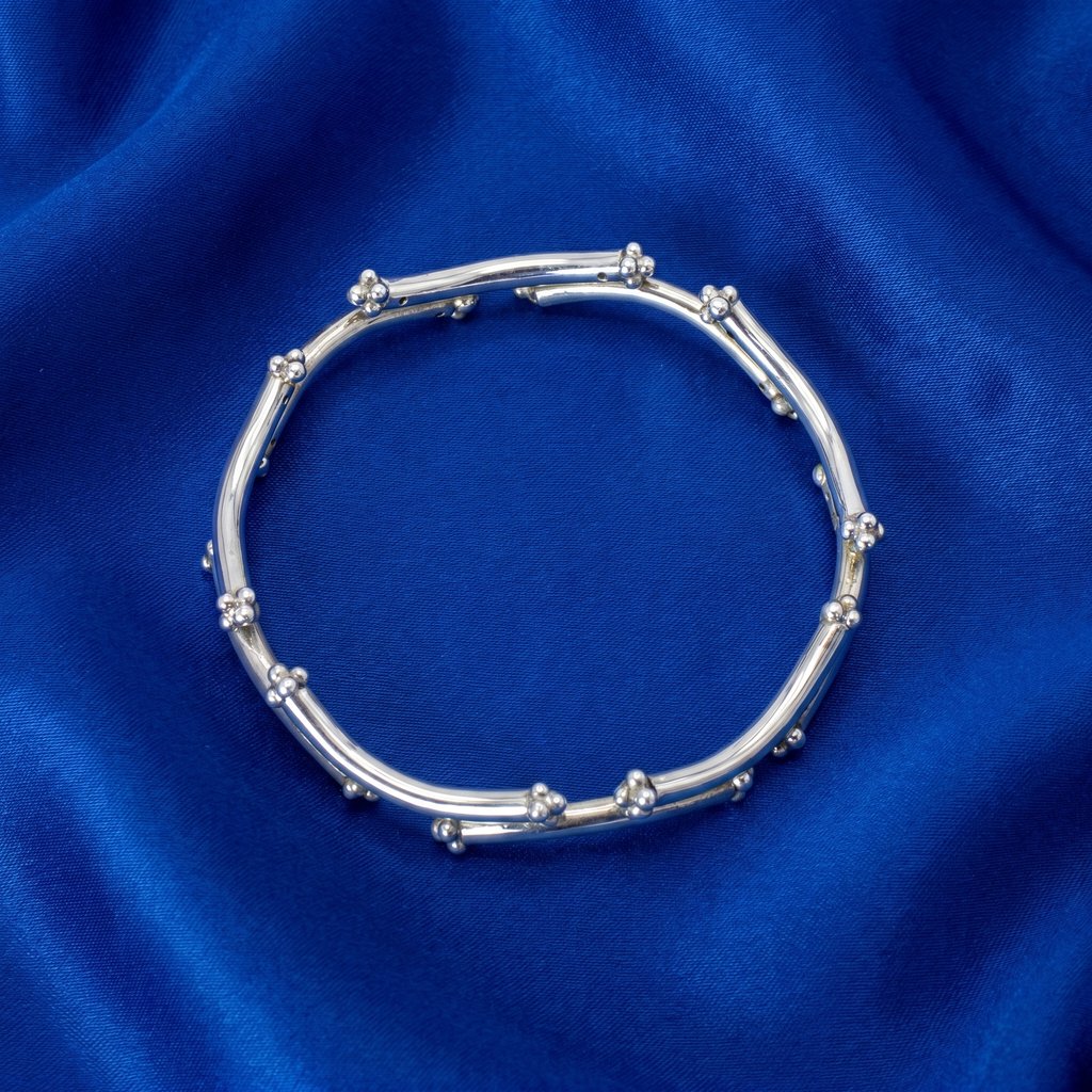 [DBG0033] Bamboo Silver Bangle