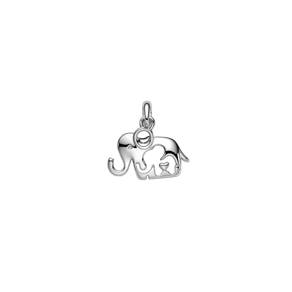 Mother and Baby Elephant Pendant