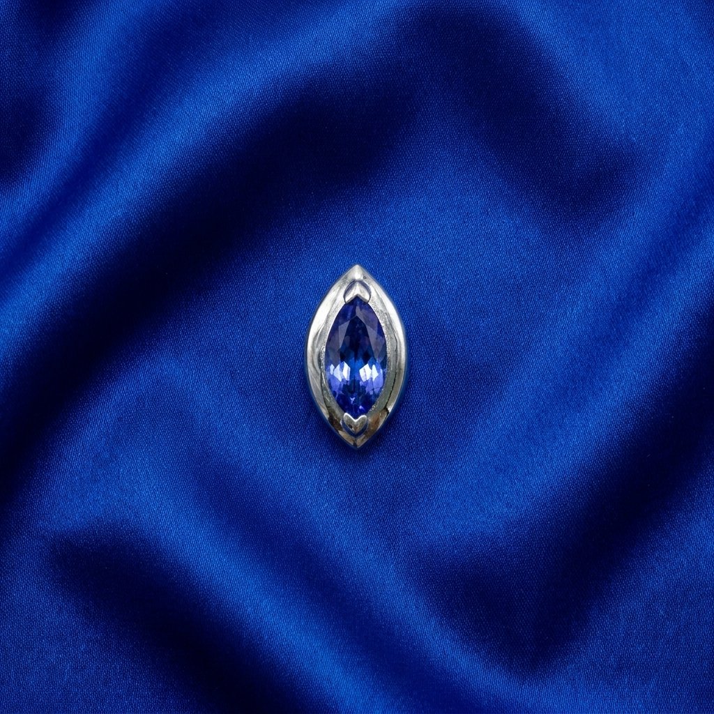 [A36] Tanzanite Marquise Bezel Pendant