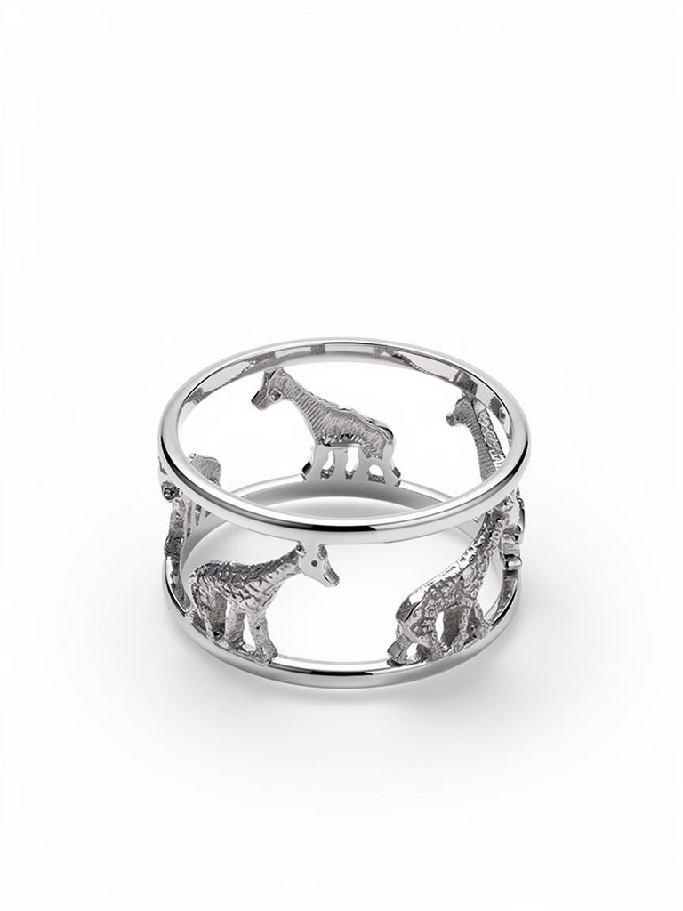 Giraffe Parade Wide Band Ring