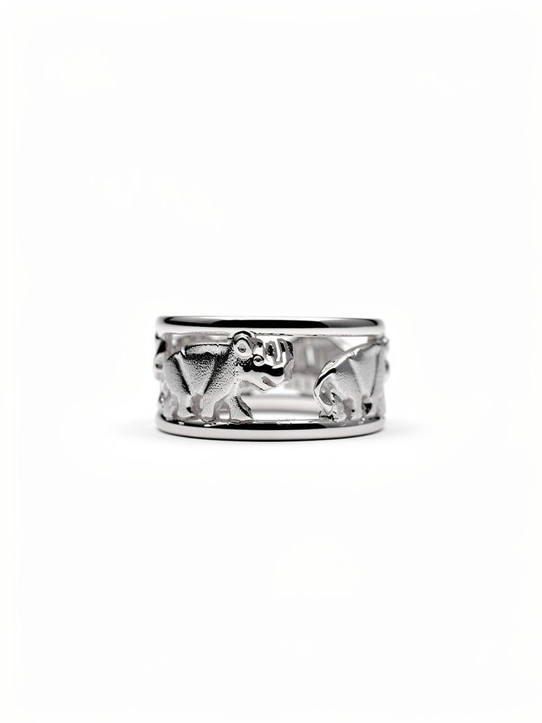 Rhino Wide Band Ring