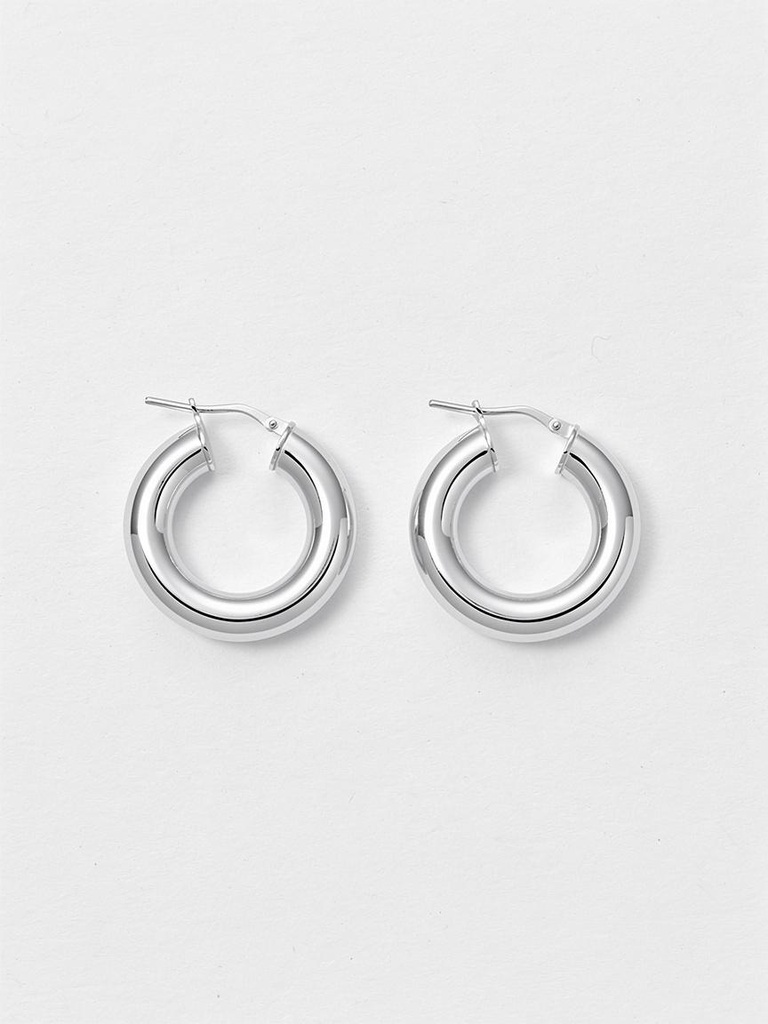 Chunky Double Tube Hoop Earrings