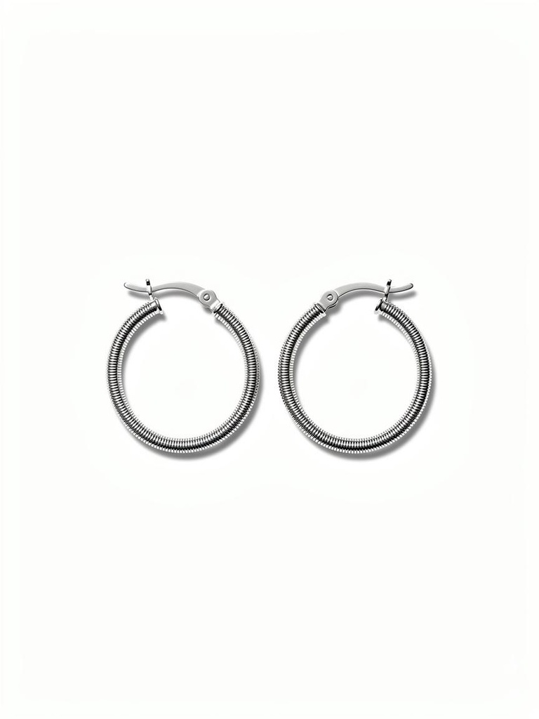 Spring Coil Hoop Earrings