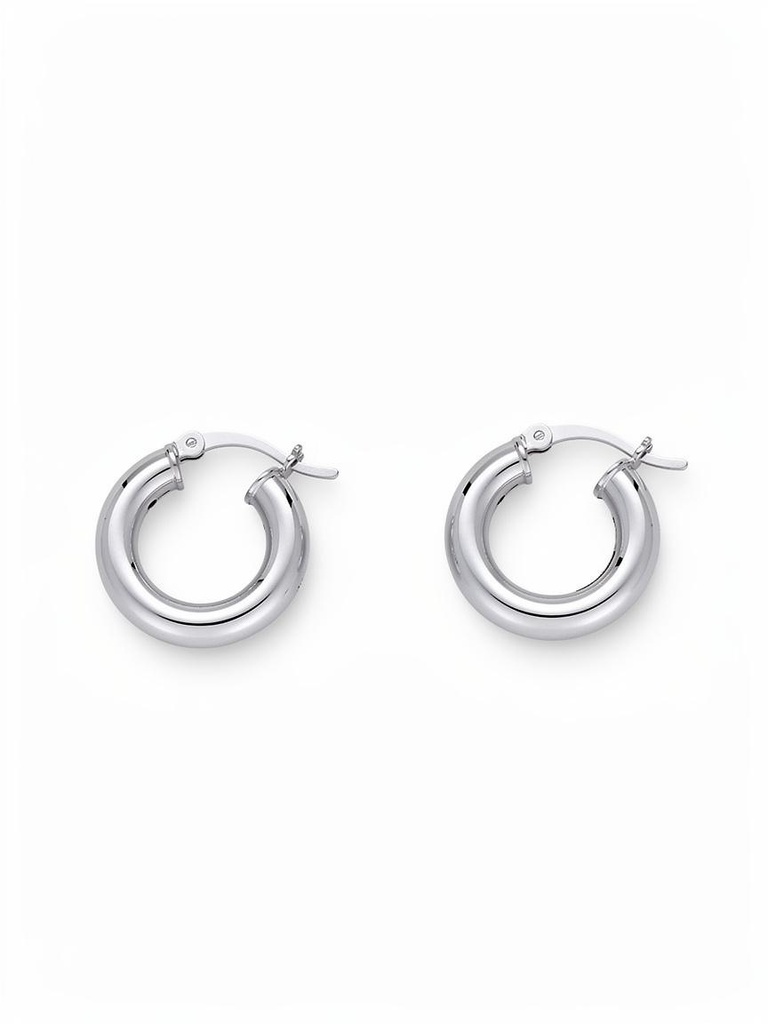Polished Tube Hoop Earrings
