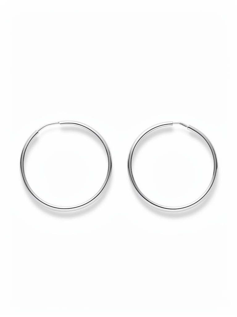 Large Thin Polished Hoop Earrings